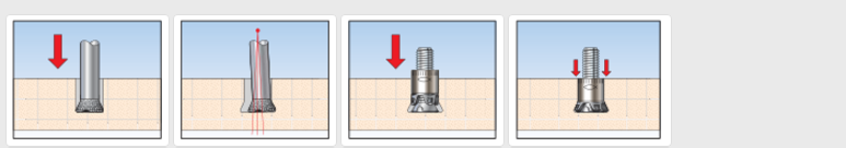 齊平式背栓 FZP-II鉆孔及安裝